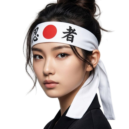 Hachimaki Japonais Avec Motif Soleil