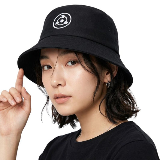 Chapeau Streetwear Noir Avec Logo Brodé Blanc