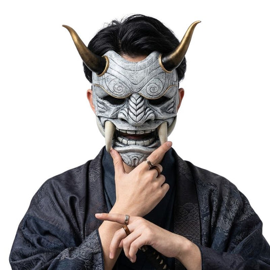 Masque Samouraï Japonais Avec Design Démon Oni