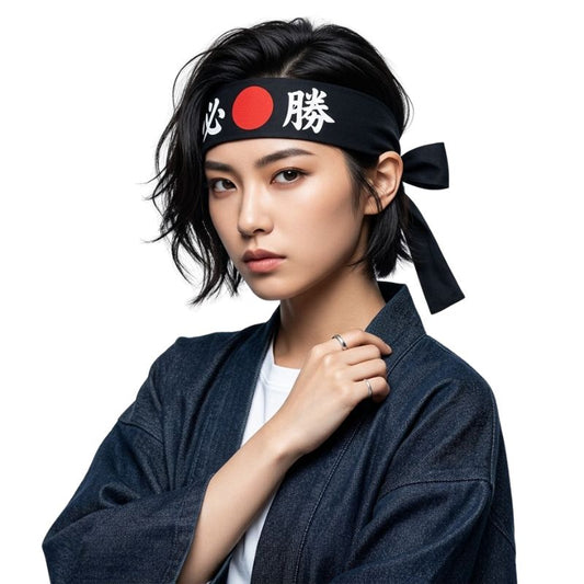 Hachimaki Style Traditionnel Avec Inscription Japonaise