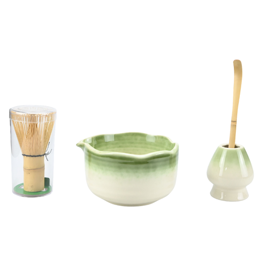 Kit Matcha Complet Dégradé Vert 4 Pièces