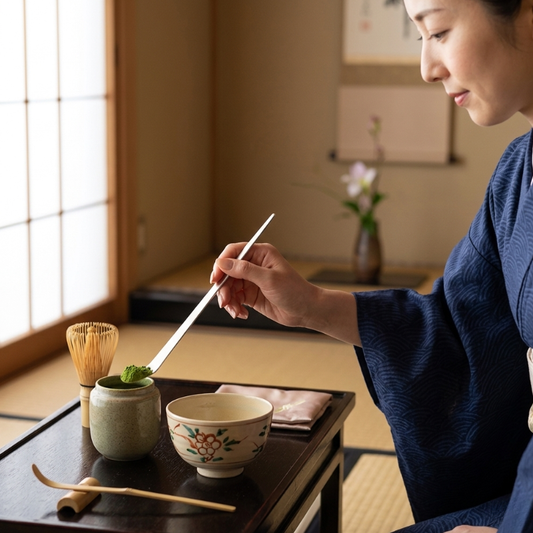 Cuillère Matcha Métal Avec Forme Inclinée