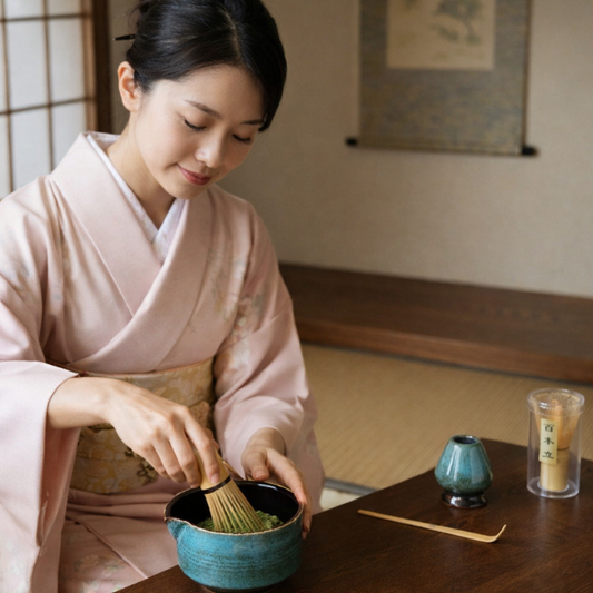 Kit Matcha Pour Préparation Du Thé Vert en 4 Pièces