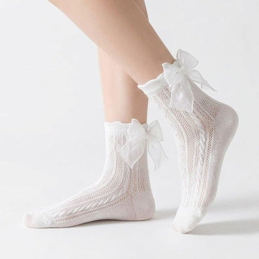 Chaussette Japonaise Avec Nœud Dentelle