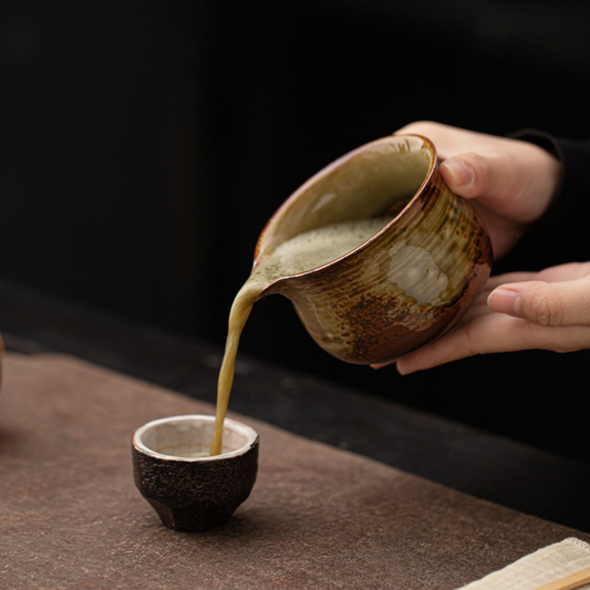 Bol Matcha En Grès Émaillé Avec Relief Rustique