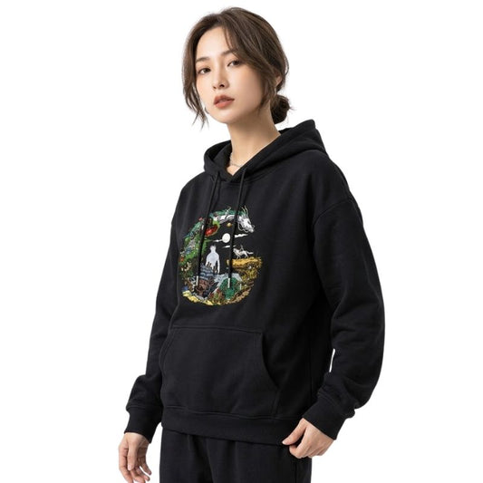 Sweat Japonais En Style Anime Avec Motif Paysage Fantaisie
