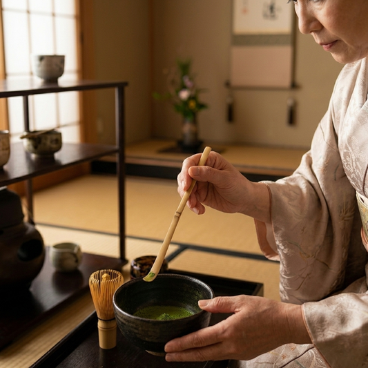 Cuillère Matcha En Bambou Long Manche