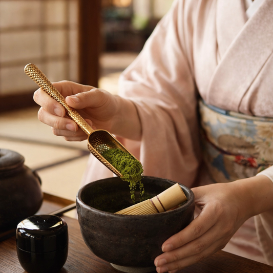 Cuillère Matcha Traditionnelle En Alliage Métallique