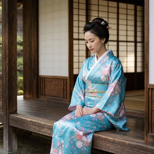 Kimono Traditionnel Féminin Avec Coupe Longue