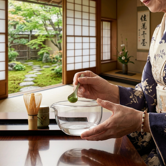 Bol Matcha En Verre Transparent Avec Bec Verseur Et Design Arrondi