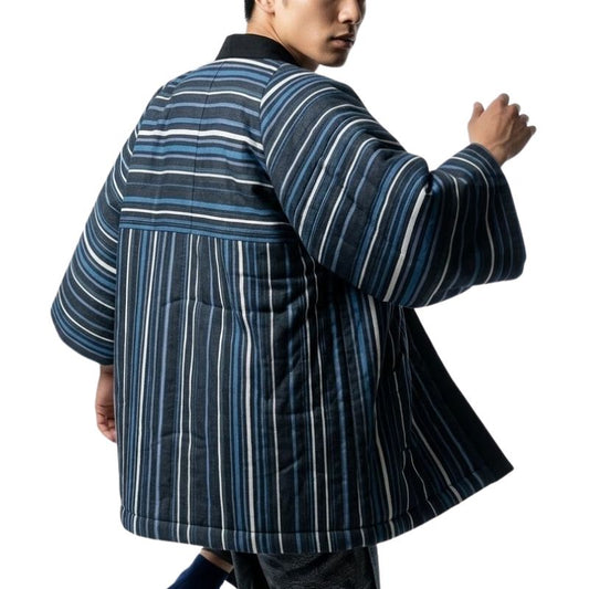 Hanten Homme Japonais À Rayures Avec Coupe Ample