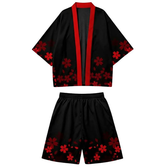 Ensemble Kimono Moderne Avec Motif Renard