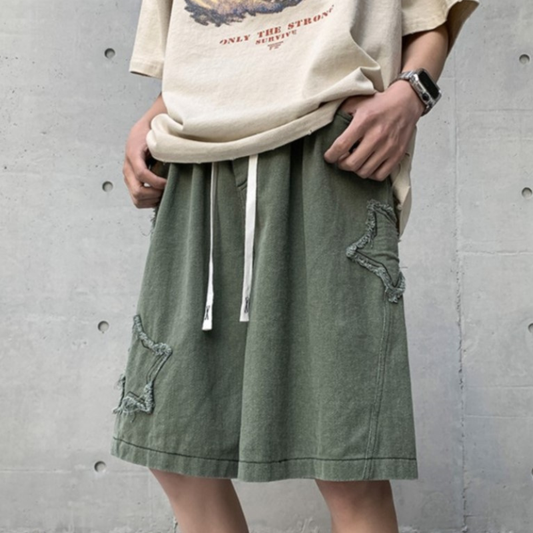 Short Japonais Vintage En Jean Avec Coupe Ample Moderne