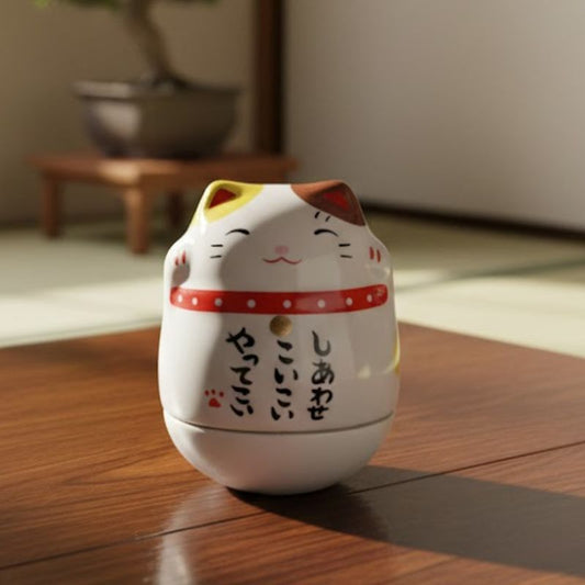 Daruma Sourire Bienveillant en Céramique