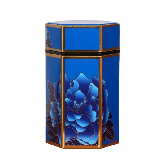 Boîte à Thé Japonaise À Décor Floral, Boîte à Thé Japonaise Bleu