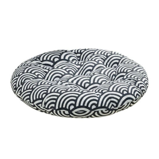 Coussin Japonais Avec Motif Vagues Traditionnelles, Coussin Japonais