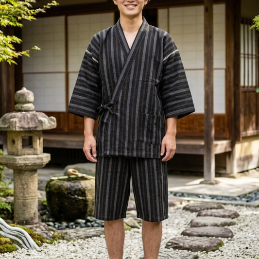 Jinbei Homme Tradition Japonaise En Coton Léger