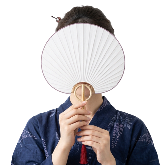 Éventail Japonais Minimaliste Avec Poignée Circulaire