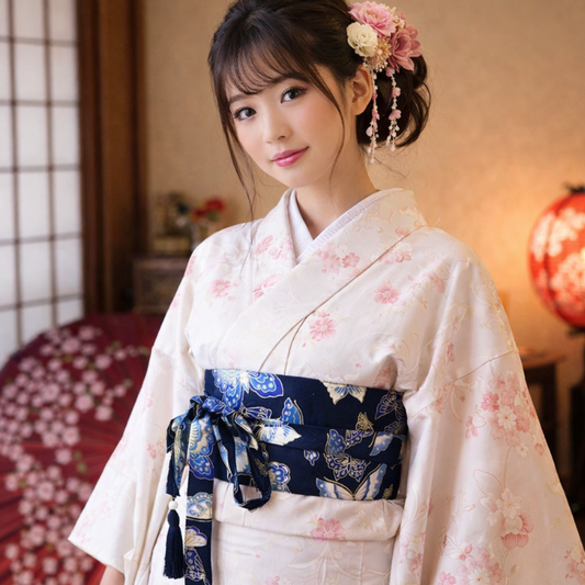 Ceinture Obi À Motif Papillons