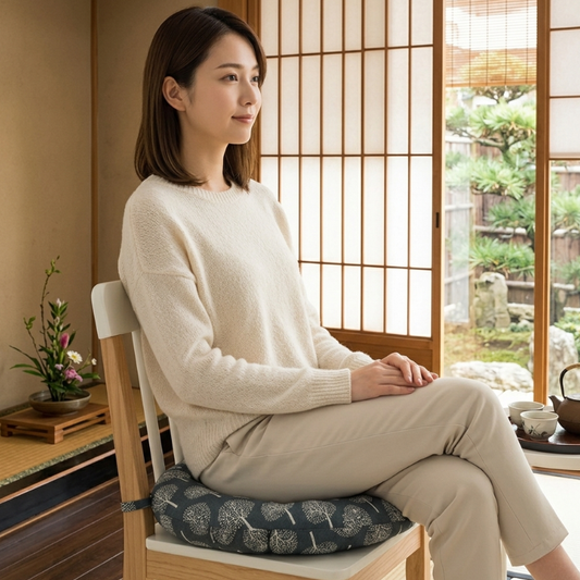 Coussin Japonais Imprimé Nature Minimaliste