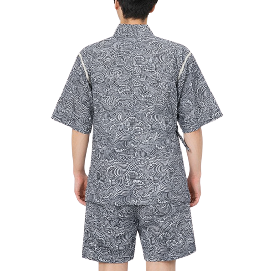 Jinbei Homme Avec Motif Vagues