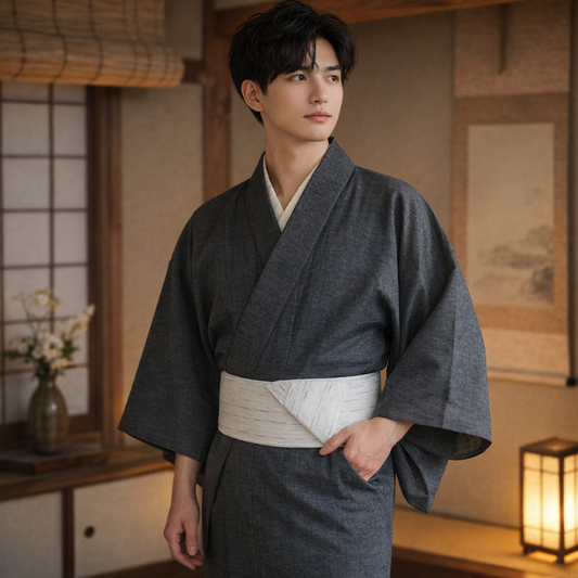 Ceinture Obi Kaku Rayures Fines