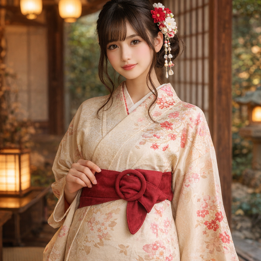 Ceinture Obi Large En Daim À Boucle Ronde