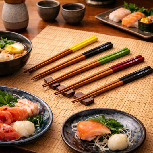 Baguette Japonaise en Bambou à Motif Poissons