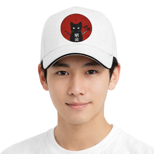 Casquette Japonaise Avec Chat Ninja