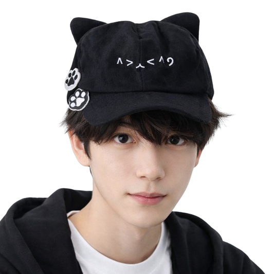 Casquette Japonaise Avec Design Chat Mignon