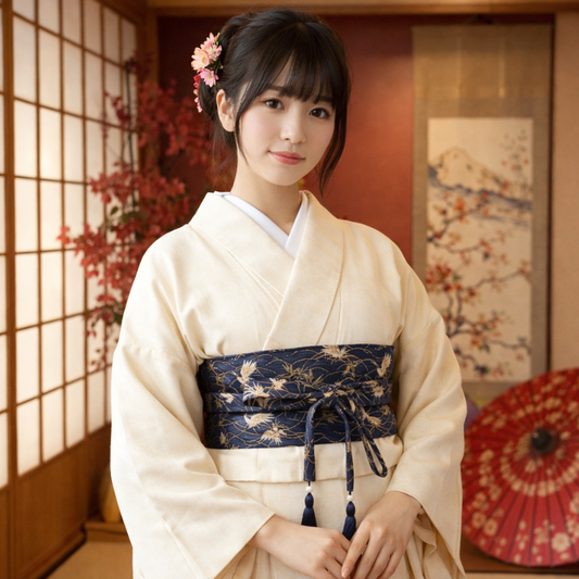 Ceinture Obi Yukata Japonaise Avec Pompons