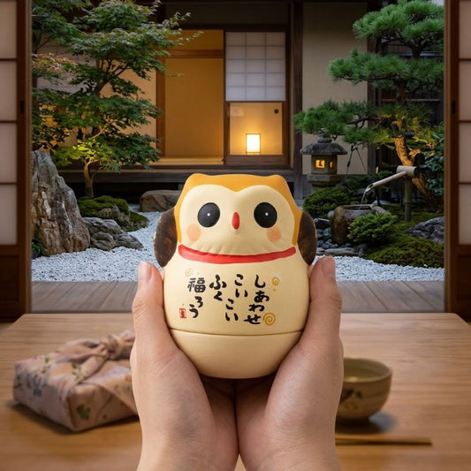 Daruma Hibou aux Grands Yeux