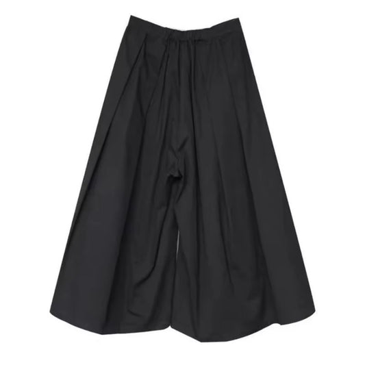 Hakama Homme Ample Noir Avec Coupe Gothique Moderne, Hakama Homme Noir style gothique