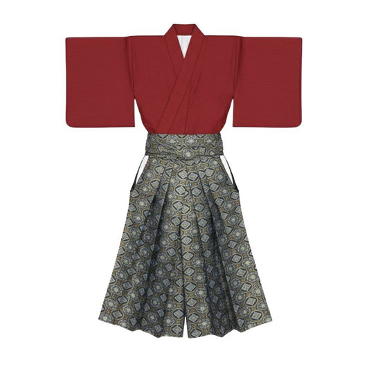 Kimono Japonais Classique En Ensemble Hakama, Kimono Japonais classique