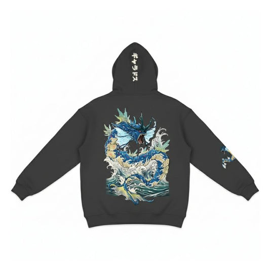 Sweat Japonais Avec Design Dragon Traditionnel, sweat japonais avec design dragon