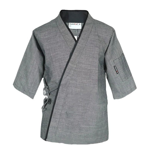 Tablier Japonais À Coupe Chef Traditionnelle, Tablier Japonais Gris