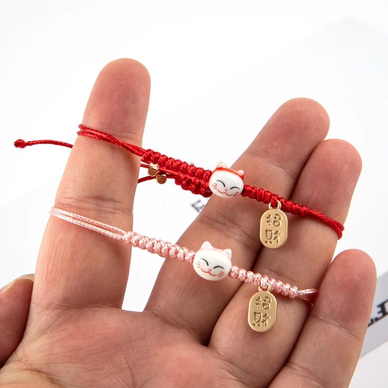 Maneki Neko Bracelet Tressé