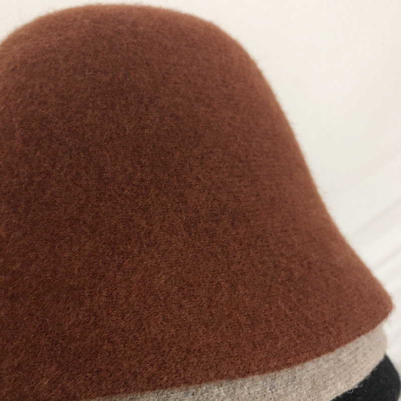 Chapeau Streetwear Style Bucket En Laine