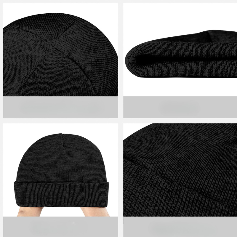 Bonnet Japonais En Maille Douce Avec Motif Vague