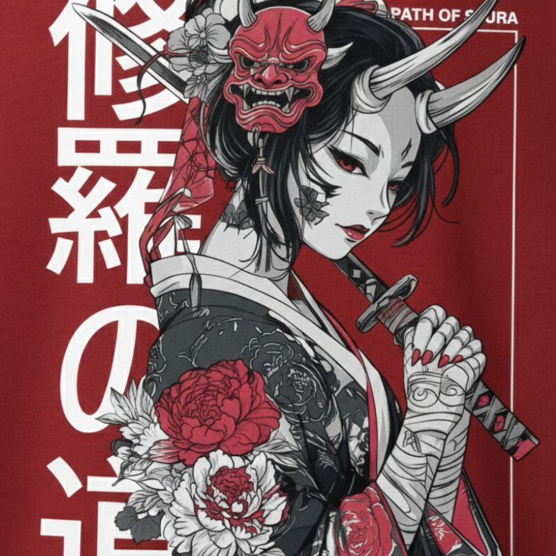Sweat Japonais Avec Illustration Samouraï Moderne