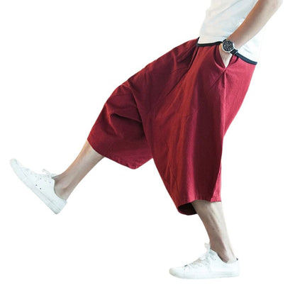 Short Japonais Mode Urbaine En Lin