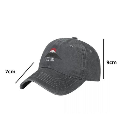 Casquette Japonaise Vintage Avec Broderie Mont Fuji