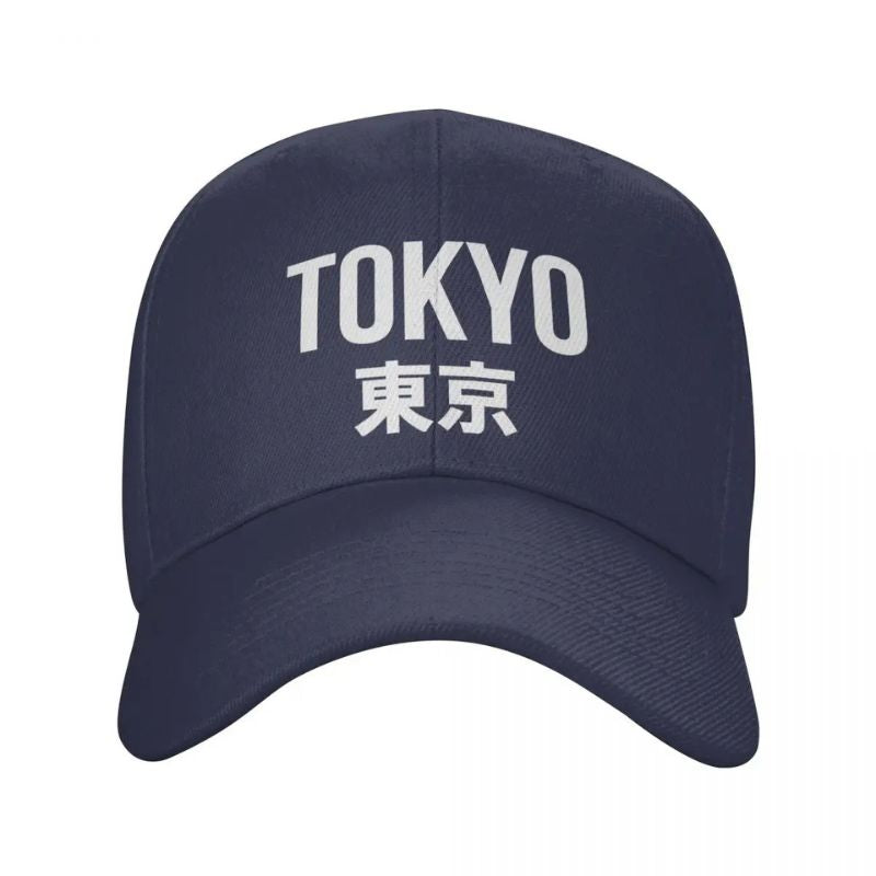 Casquette Japonaise Tokyo En Coton Avec Inscription Kanji