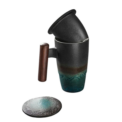 Tasse Japonaise Artisanale Avec Filtre À Thé