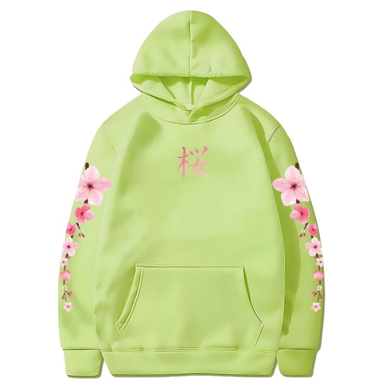 Sweat Japonais En Coupe Décontractée Avec Imprimé Sakura