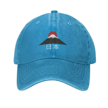 Casquette Japonaise Vintage Avec Broderie Mont Fuji