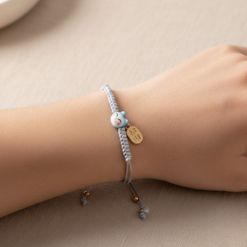 Maneki Neko Bracelet Tressé