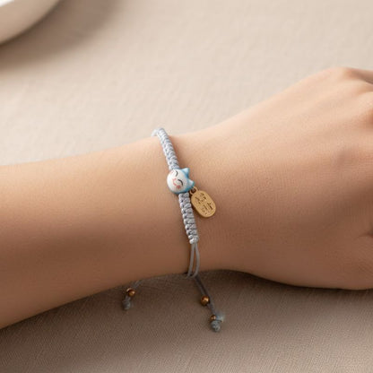 Maneki Neko Bracelet Tressé