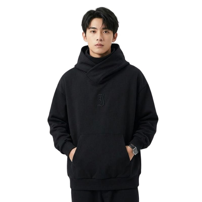 Sweat Japonais Streetwear Avec Capuche Col Roulé