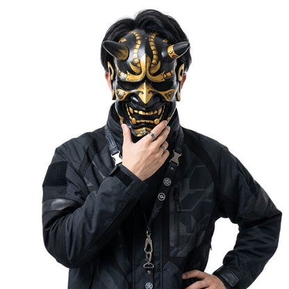 Masque Samouraï Japonais En Démon Sculptés